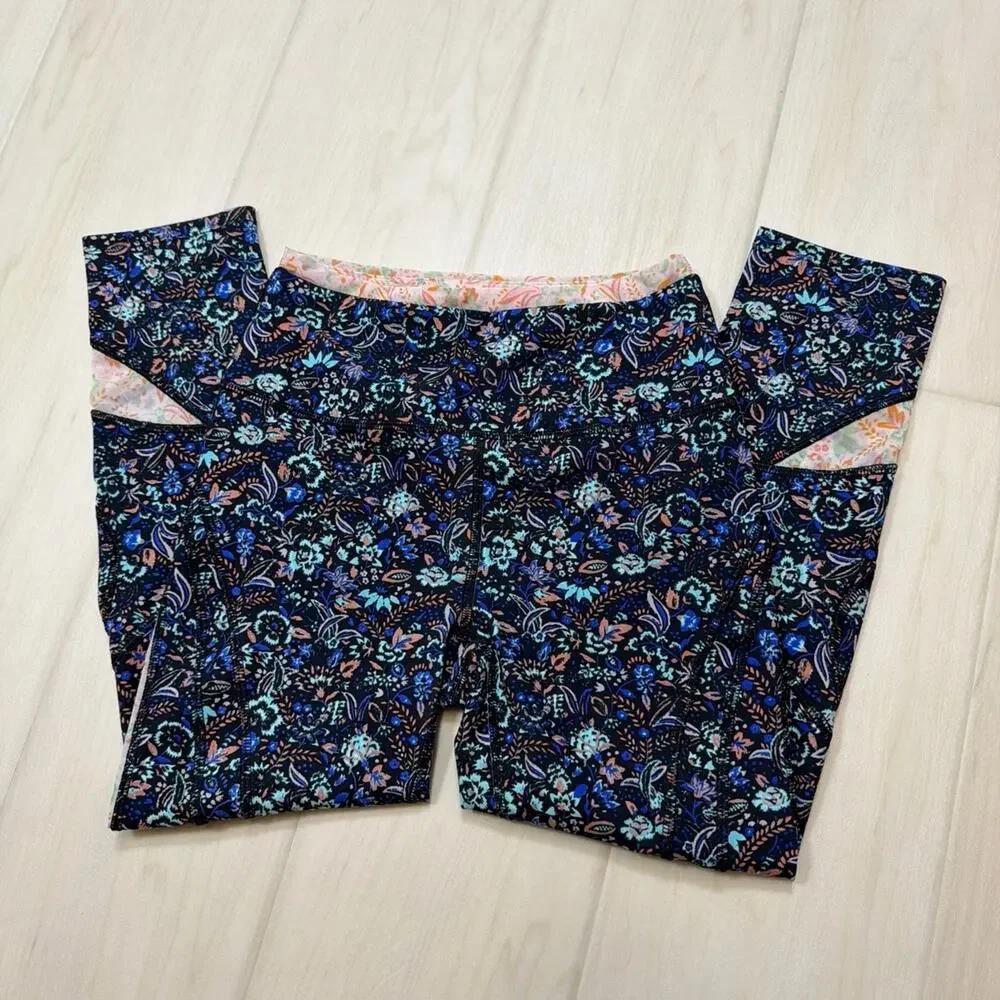 FP Movement Lose Your Marbles High Rise Cropped Floral Leggings Size XS